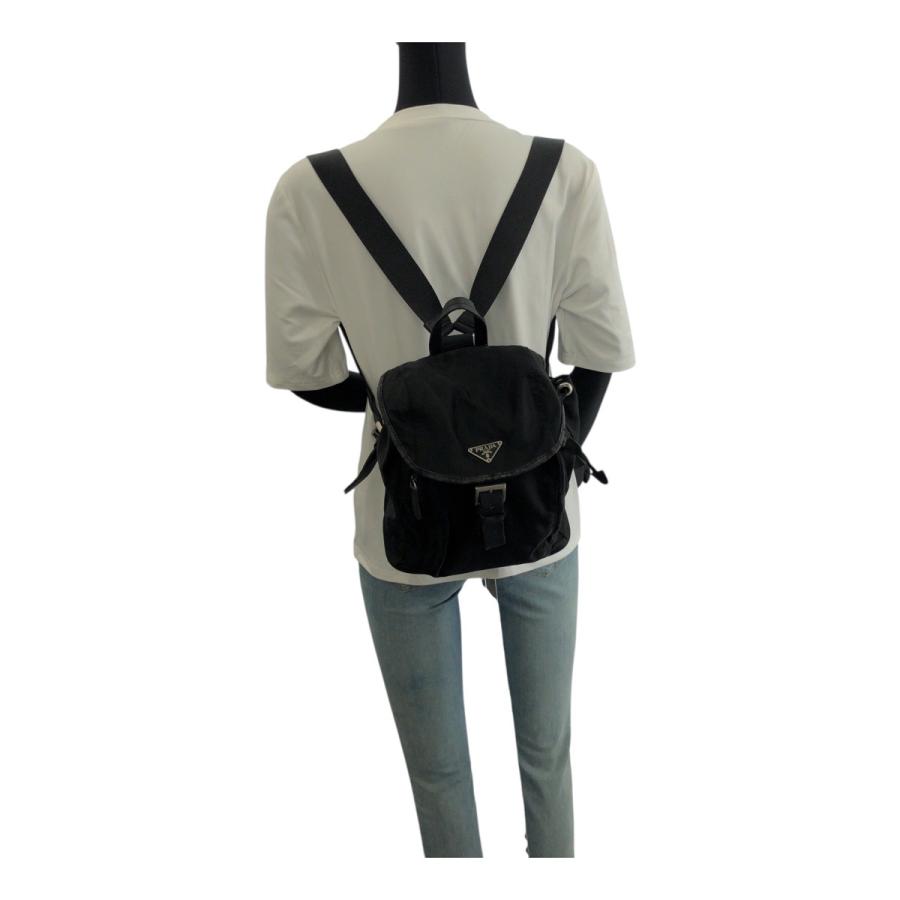 PRADA プラダ テスート ブラック 黒 シルバー金具 ナイロン リュックバックパック レディース 505016 | PRADA | 06