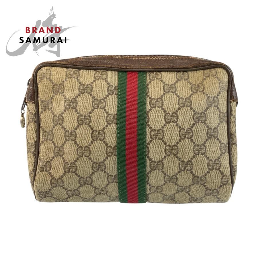 GUCCI シェリーライン　GGスプリーム　セカンドバッグ クラッチバッグ GUCCI（グッチ） ヴィンテージ シェリーライン オールドグッチ GG