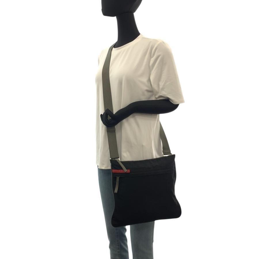 美品 PRADA SPORTS プラダスポーツ ブラック 黒 シルバー金具 ナイロン ショルダーバッグ ポシェット レディース 505028_6