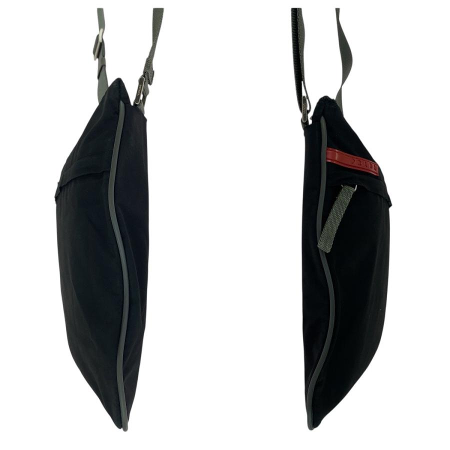 美品 PRADA SPORTS プラダスポーツ ブラック 黒 シルバー金具 ナイロン ショルダーバッグ ポシェット レディース 505028_8