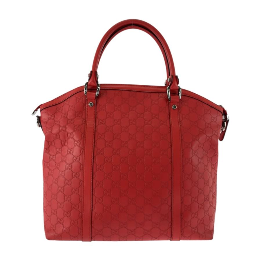 GUCCI（グッチ） 美品 グッチシマ レッド シルバー金具 レザー 339551 