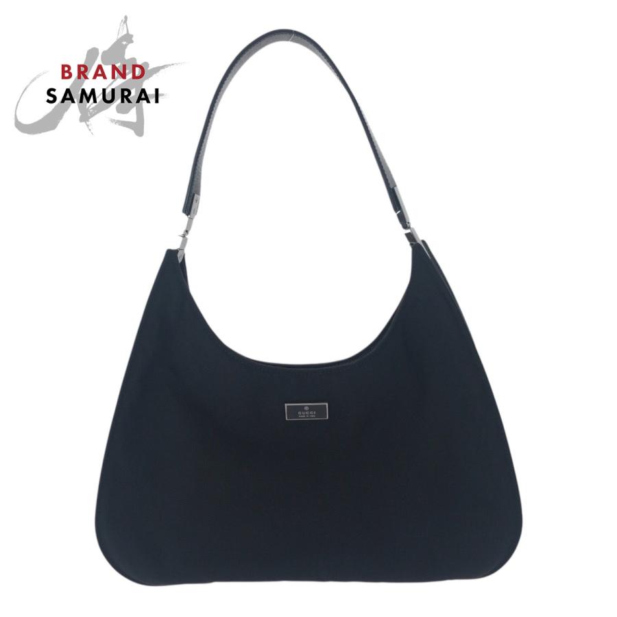 GUCCI（グッチ） 美品 ブラック 黒 シルバー金具 ナイロン/レザー 001 