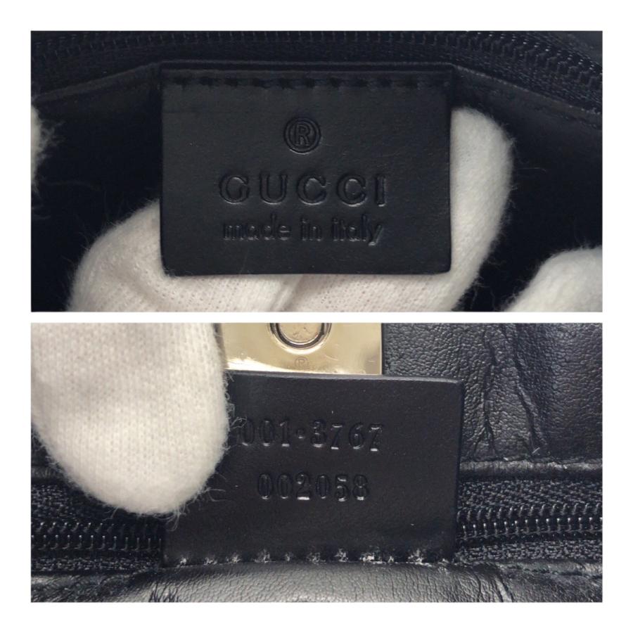 GUCCI（グッチ） 美品 ブラック 黒 シルバー金具 ナイロン/レザー 001