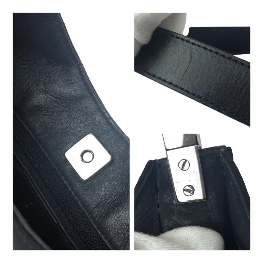 GUCCI（グッチ） 美品 ブラック 黒 シルバー金具 ナイロン/レザー 001