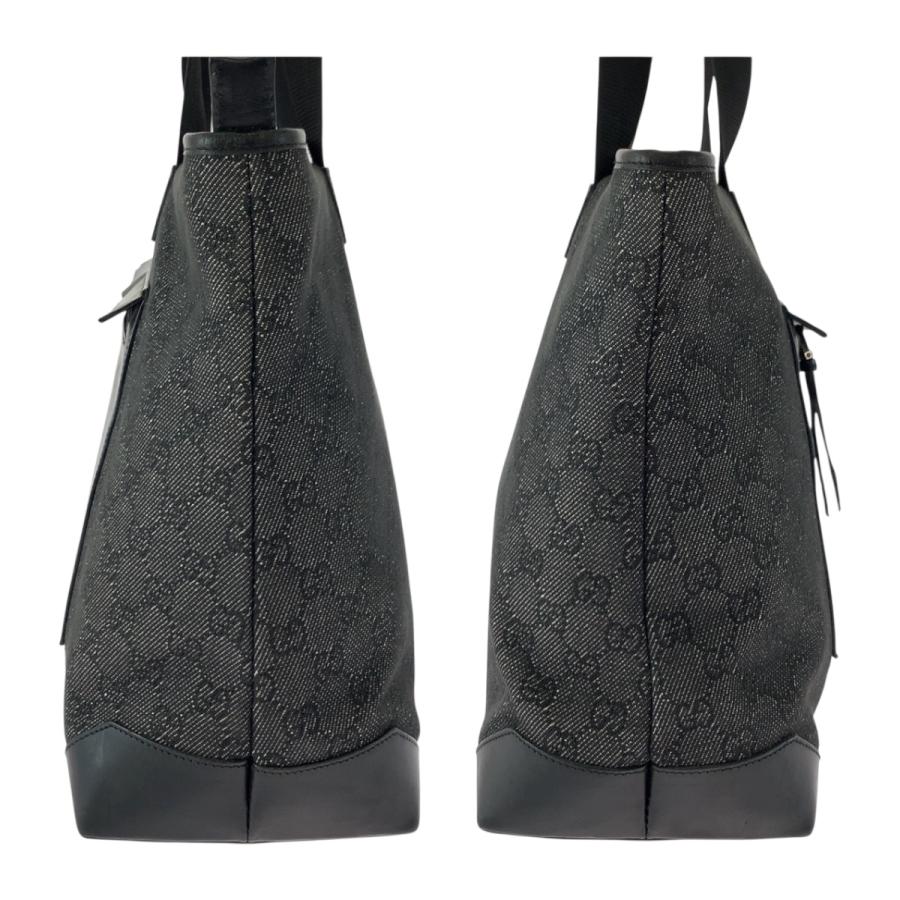 GUCCI（グッチ） 美品 ブラック 黒 シルバー金具 GGキャンバス 34339