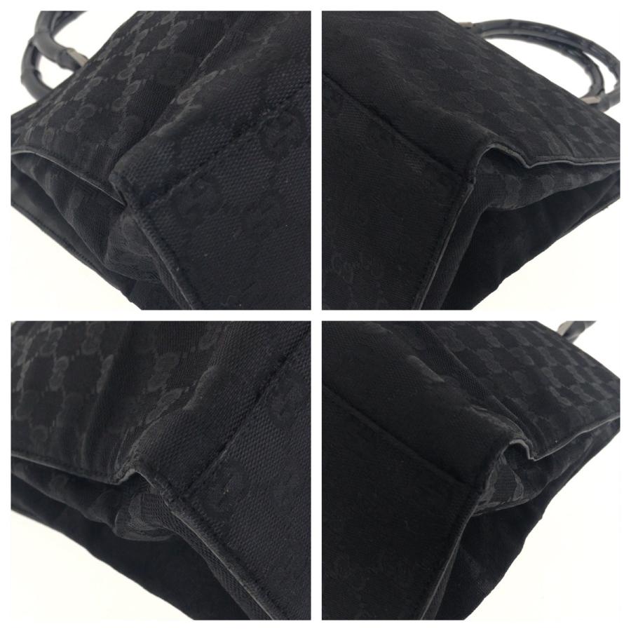 GUCCI（グッチ） バンブー ブラック 黒 シルバー金具 GGキャンバス 002