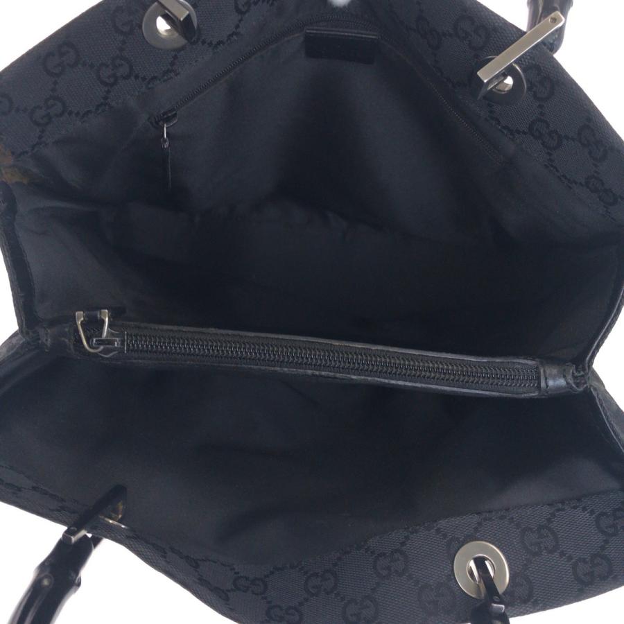 GUCCI（グッチ） バンブー ブラック 黒 シルバー金具 GGキャンバス 002