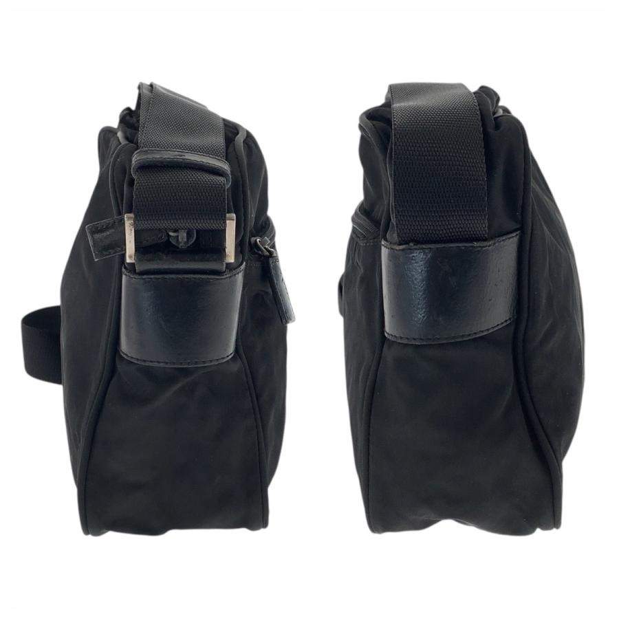 PRADA（プラダ） テスート 三角ロゴプレート ブラック 黒 シルバー金具