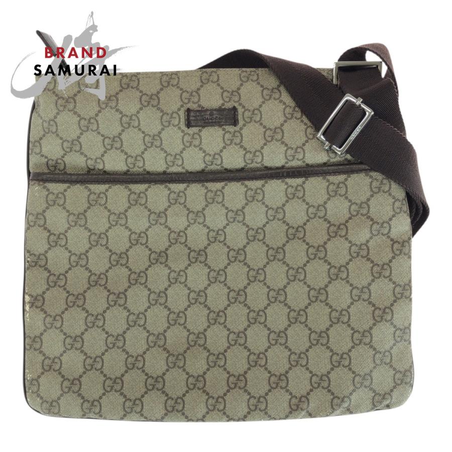 GUCCI グッチ ブラウン シルバー金具 GGスプリームキャンバス 141626 ショルダーバッグ メッセンジャーバッグ メンズ 505129 | GUCCI