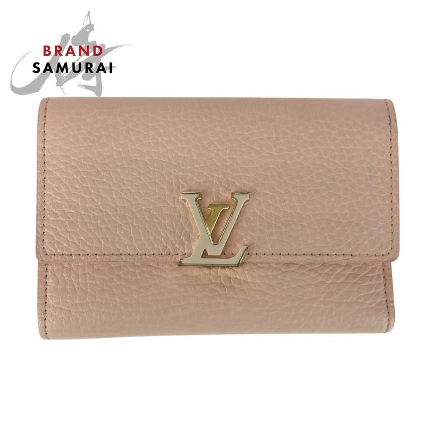 LOUIS VUITTON（ルイ・ヴィトン） 美品 ポルトフォイユ カプシーヌ コンパクト ジャスミンピンク ピンク ゴールド金具 ...