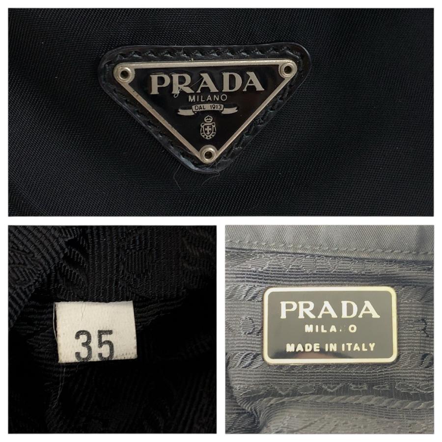 PRADA（プラダ） テスート 三角ロゴマーク ブラック 黒 シルバー金具
