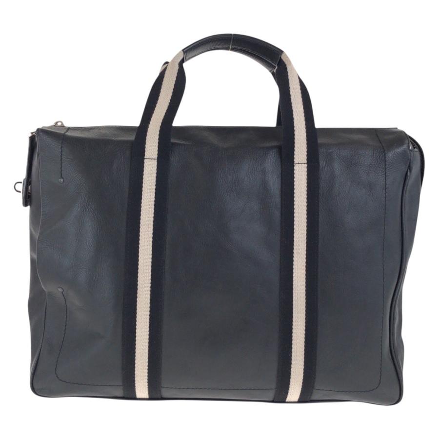 美品 BALLY バリー トレインスポッティング ブラック 黒 ホワイト シルバー金具 レザー ビジネスバッグ ブリーフケース メンズ 505158 | Bally | 01