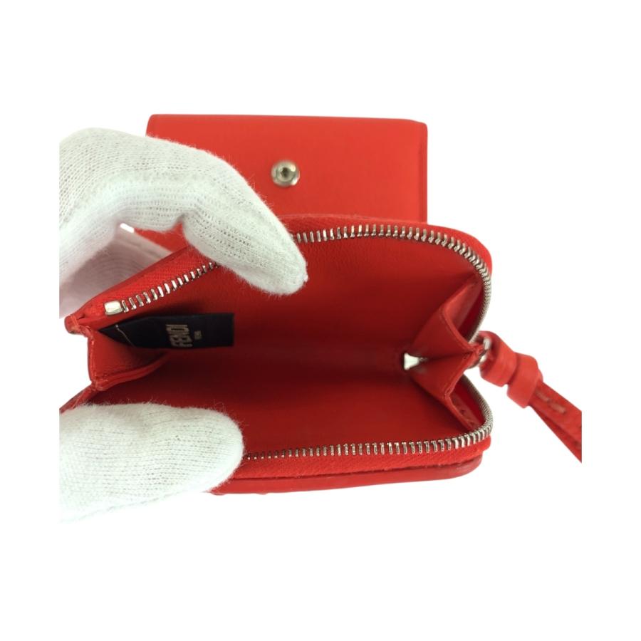 美品 FENDI フェンディ ピーカブー マイクロ レッド シルバー金具 レザー 8M0499 ARC1 折財布 コンパクトウォレット レディース 505165 | FENDI | 08