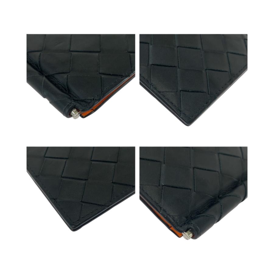美品 BOTTEGAVENETA ボッテガヴェネタ イントレチャート ブラック 黒 シルバー金具 レザー 折財布 マネークリップ メンズ 505167 |  | 02