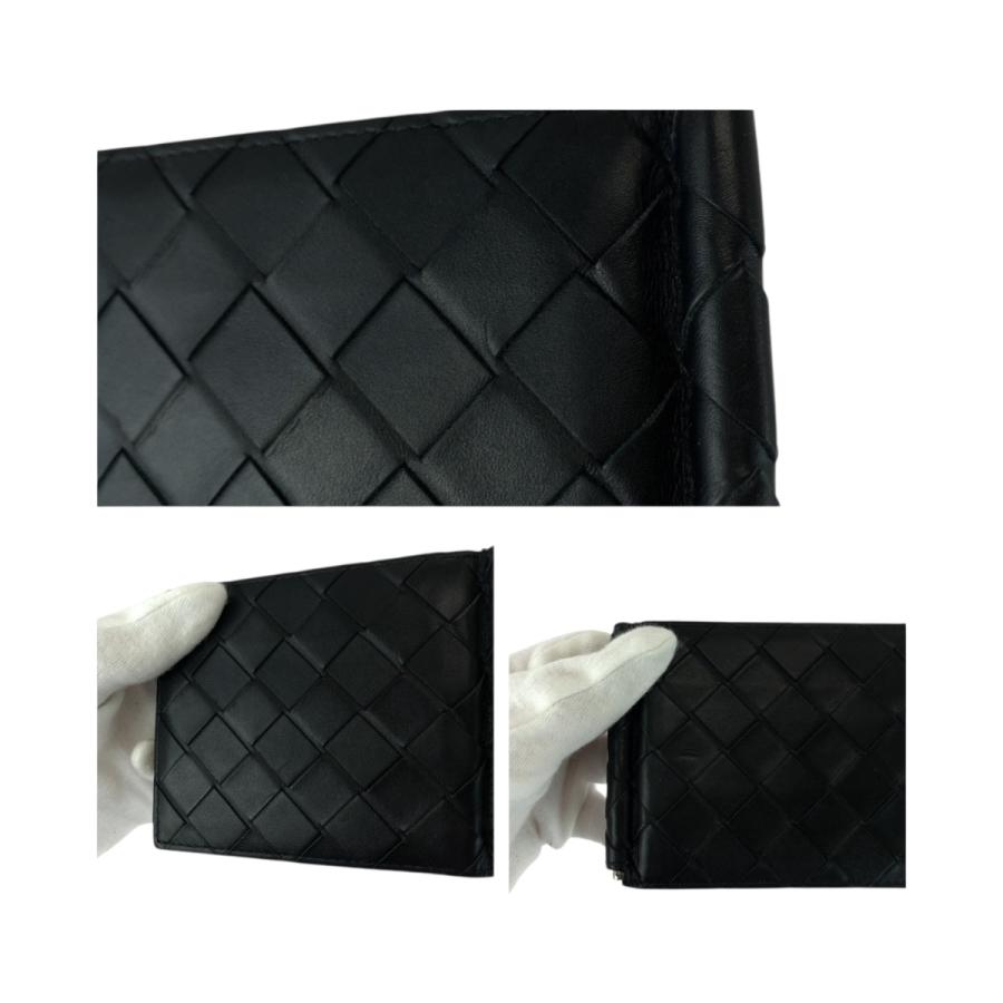 美品 BOTTEGAVENETA ボッテガヴェネタ イントレチャート ブラック 黒 シルバー金具 レザー 折財布 マネークリップ メンズ 505167 |  | 07