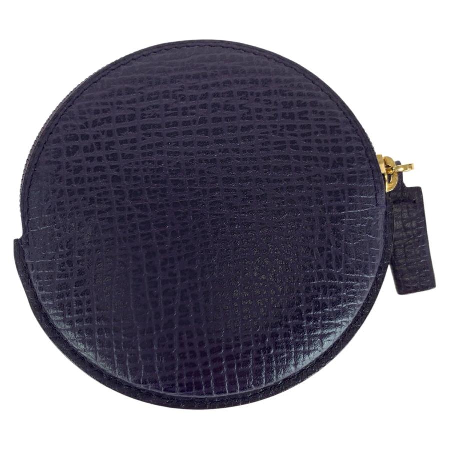 LOEWE（ロエベ） 美品 アナグラム ブルー シルバー金具 レザー コイン