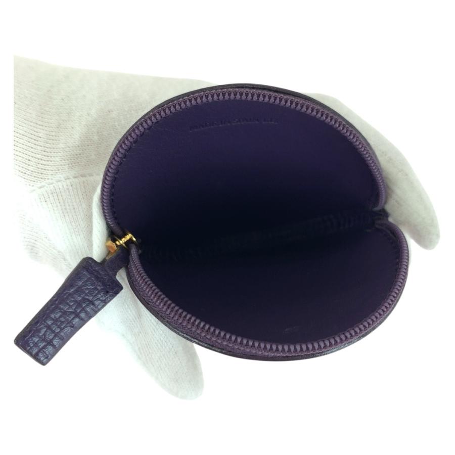 LOEWE（ロエベ） 美品 アナグラム ブルー シルバー金具 レザー コイン