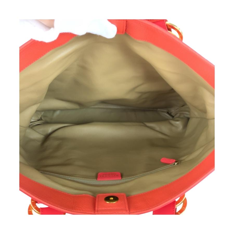 美品 BVLGARI ブルガリ チャンドラ ピンク ゴールド金具 レザー トートバッグ ハンドバッグ レディース 505185 | BVLGARI | 08