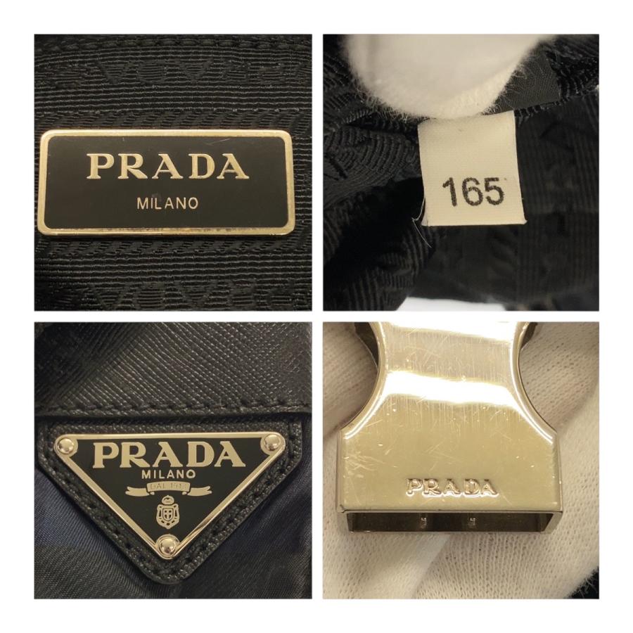 美品 PRADA プラダ テスート 三角ロゴプレート チェック柄 緑 青 黒 シルバー金具 ナイロン ショルダーバッグ メンズ 505201_3