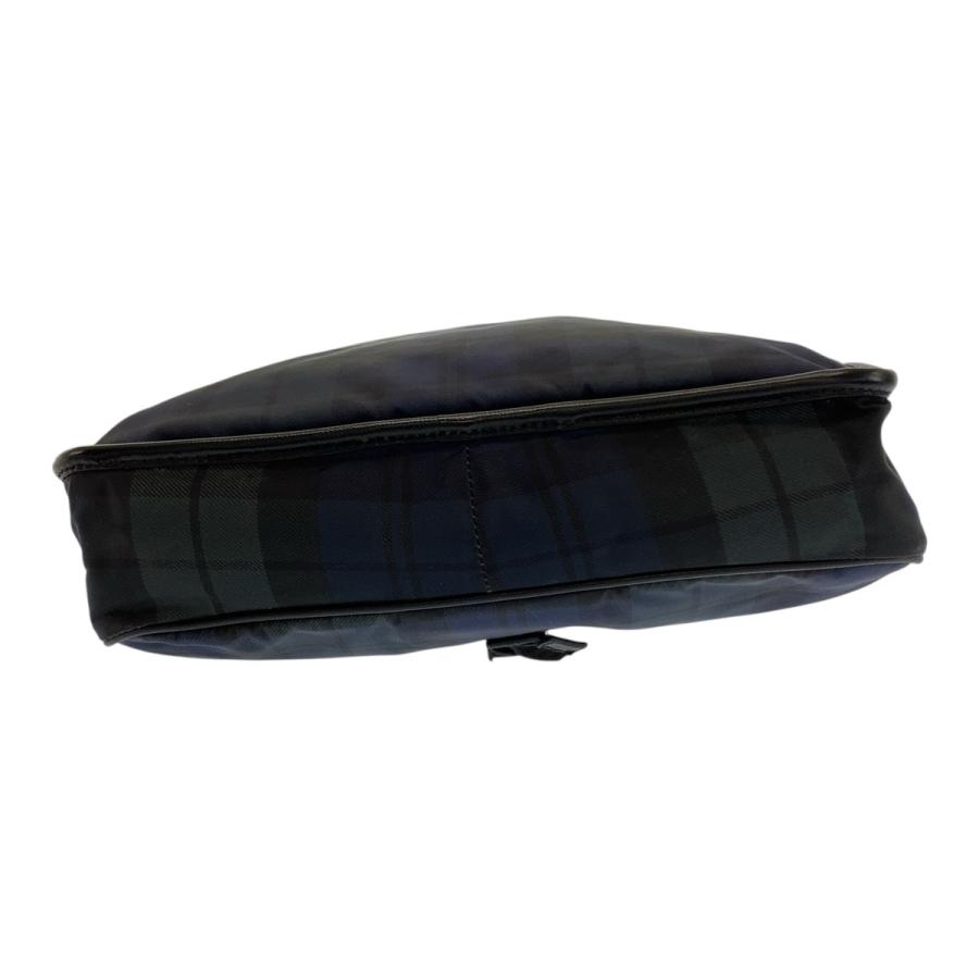 美品 PRADA プラダ テスート 三角ロゴプレート チェック柄 緑 青 黒 シルバー金具 ナイロン ショルダーバッグ メンズ 505201_9