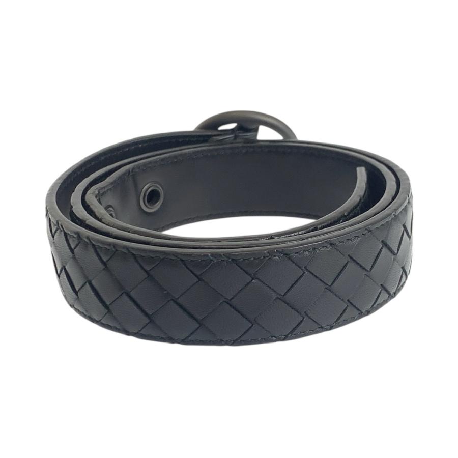 【美品】ボッテガヴェネタ イントレチャート ベルト ゴールド ブラック 美品 BOTTEGA VENETA ボッテガ・ヴェネタ イントレチャート 80cm