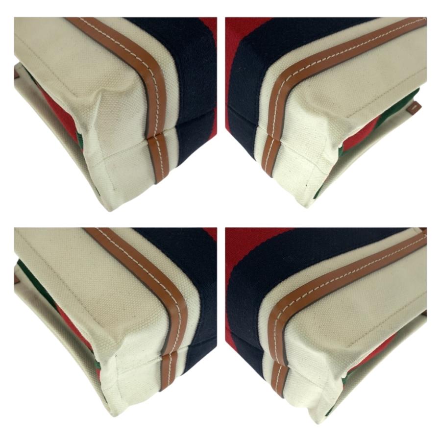 美品 GUCCI グッチ インターロッキング ホワイト ブラウン ゴールド金具 キャンバス ショルダーバッグ トートバッグ 2way 505273 | GUCCI | 02