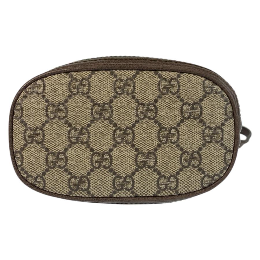 美品 GUCCI グッチ オフィディア ブラウン ゴールド金具 GGスプリームキャンバス/レザー 550620 ショルダーバッグ ポシェット 巾着 505290