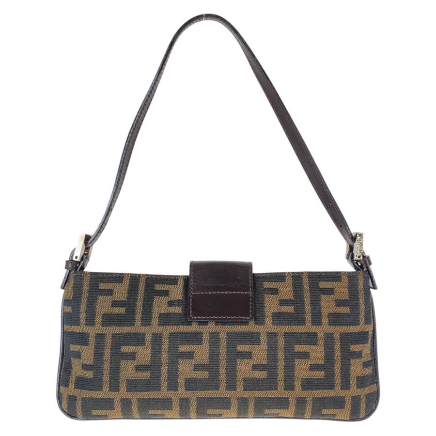 美品 FENDI フェンディ ズッカ マンマバケット ブラウン キャンバス 2241 26766 009 ショルダーバッグ ハンドバッグ レディース 505299 | FENDI | 01