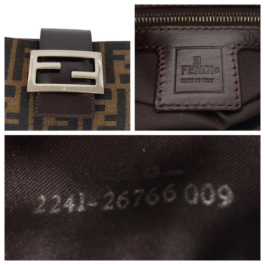 美品 FENDI フェンディ ズッカ マンマバケット ブラウン キャンバス 2241 26766 009 ショルダーバッグ ハンドバッグ レディース 505299 | FENDI | 03