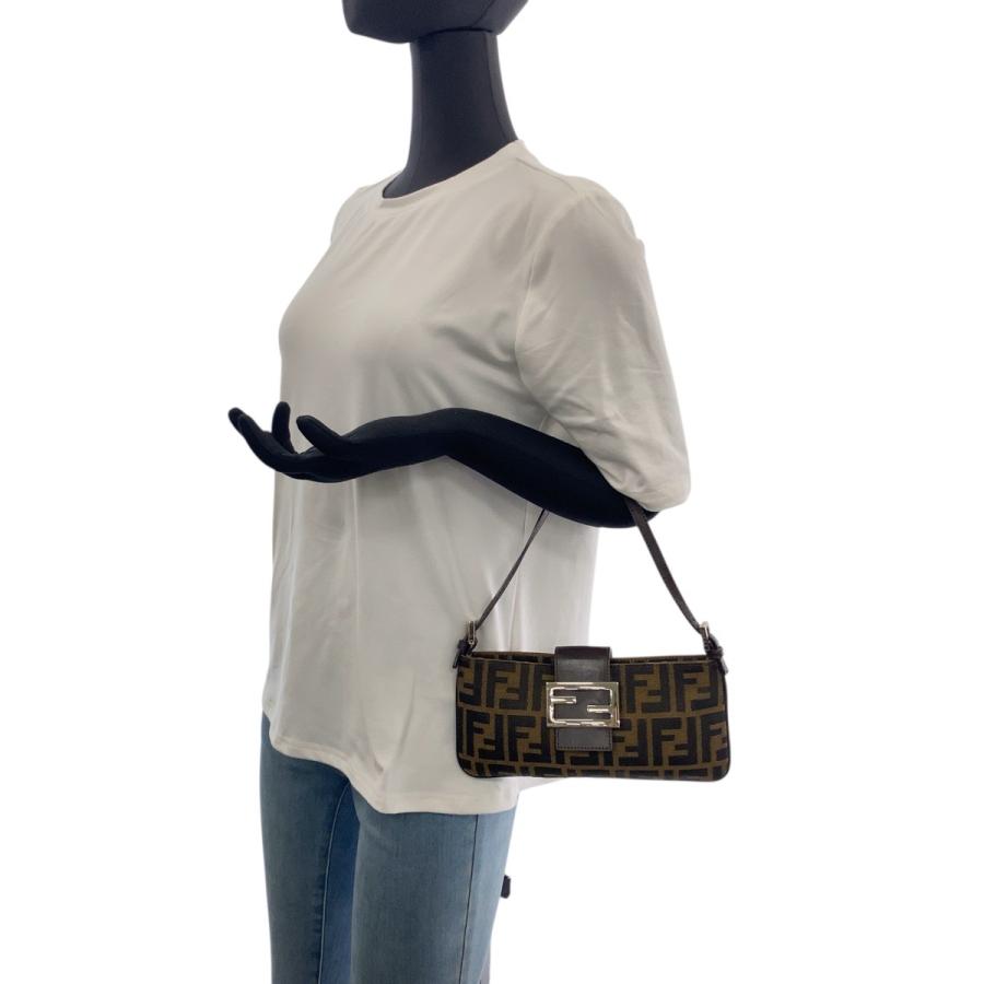 美品 FENDI フェンディ ズッカ マンマバケット ブラウン キャンバス 2241 26766 009 ショルダーバッグ ハンドバッグ レディース 505299 | FENDI | 05