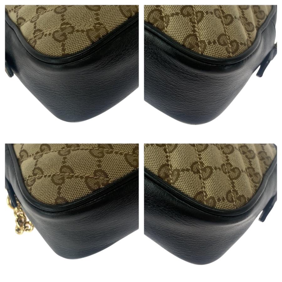 美品 GUCCI グッチ GGマーモント キルティング ベージュ ブラウン ゴールド金具 GGキャンバス 447632 ショルダーバッグ レディース 505319_2