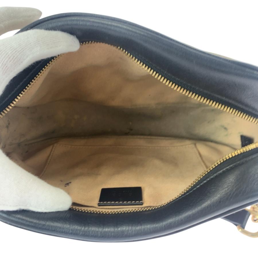美品 GUCCI グッチ GGマーモント キルティング ベージュ ブラウン ゴールド金具 GGキャンバス 447632 ショルダーバッグ レディース 505319_8