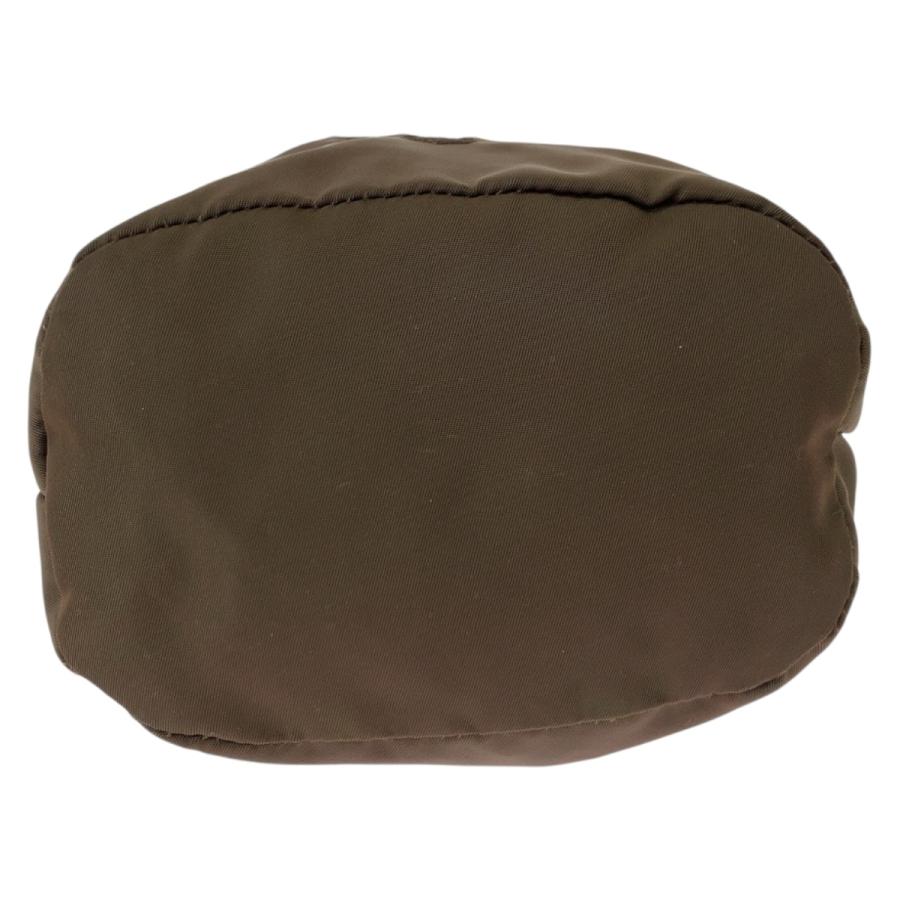 PRADA プラダ テスート ロゴ ブラウン ゴールド金具 ナイロン ポーチ  