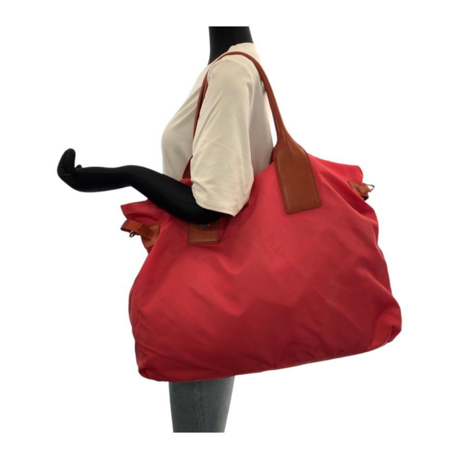 HUNTING WORLD　ハンティングワールド　ナイロントートバッグ HUNTING WORLD ハンティングワールド ピンク シルバー金具 ナイロン