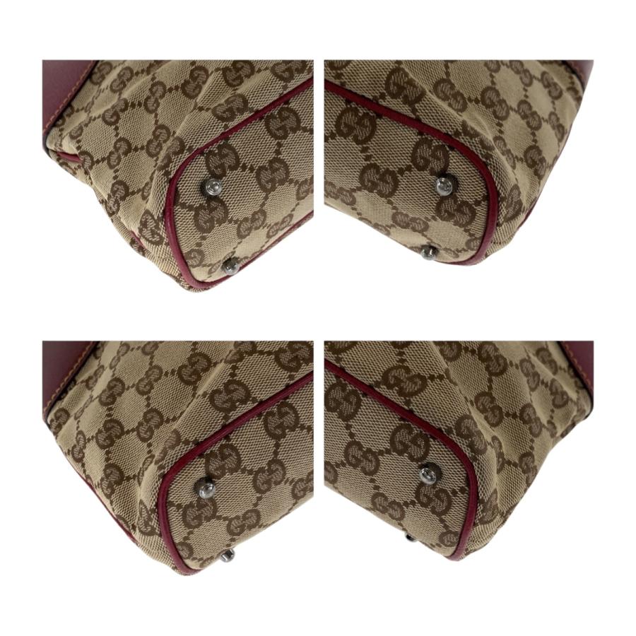美品 GUCCI グッチ ベージュ レッド シルバー金具 GGキャンバス 113061 トートバッグ ショルダーバッグ レディース 505362 | GUCCI | 02