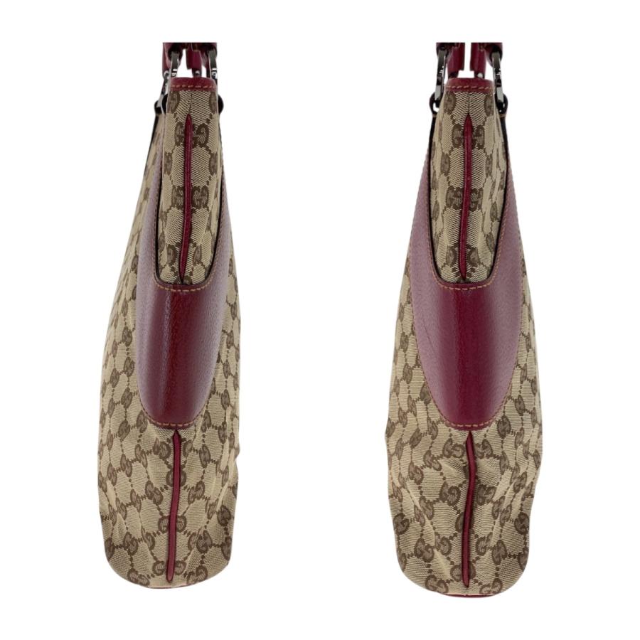 美品 GUCCI グッチ ベージュ レッド シルバー金具 GGキャンバス 113061 トートバッグ ショルダーバッグ レディース 505362 | GUCCI | 07