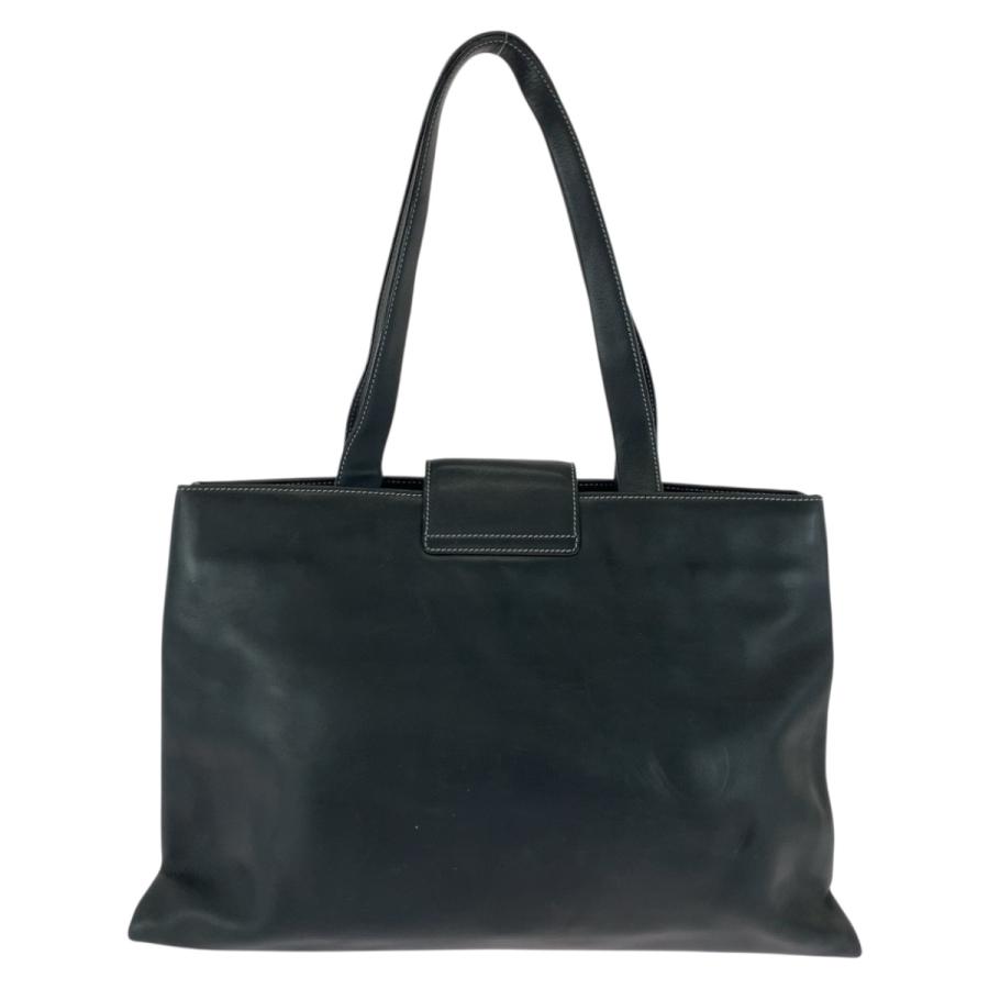 美品 BVLGARI ブルガリ ロゴプレート ブラック 黒 シルバー金具 レザー トートバッグ ショルダーバッグ レディース 505389 | BVLGARI | 01