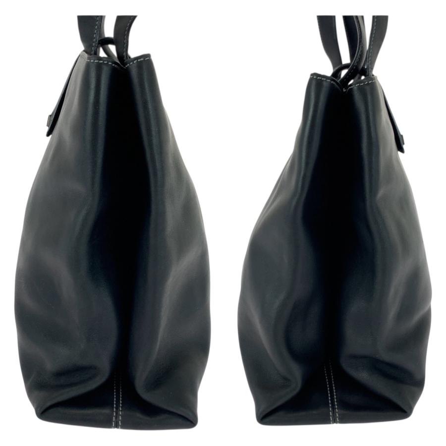 美品 BVLGARI ブルガリ ロゴプレート ブラック 黒 シルバー金具 レザー トートバッグ ショルダーバッグ レディース 505389 | BVLGARI | 07