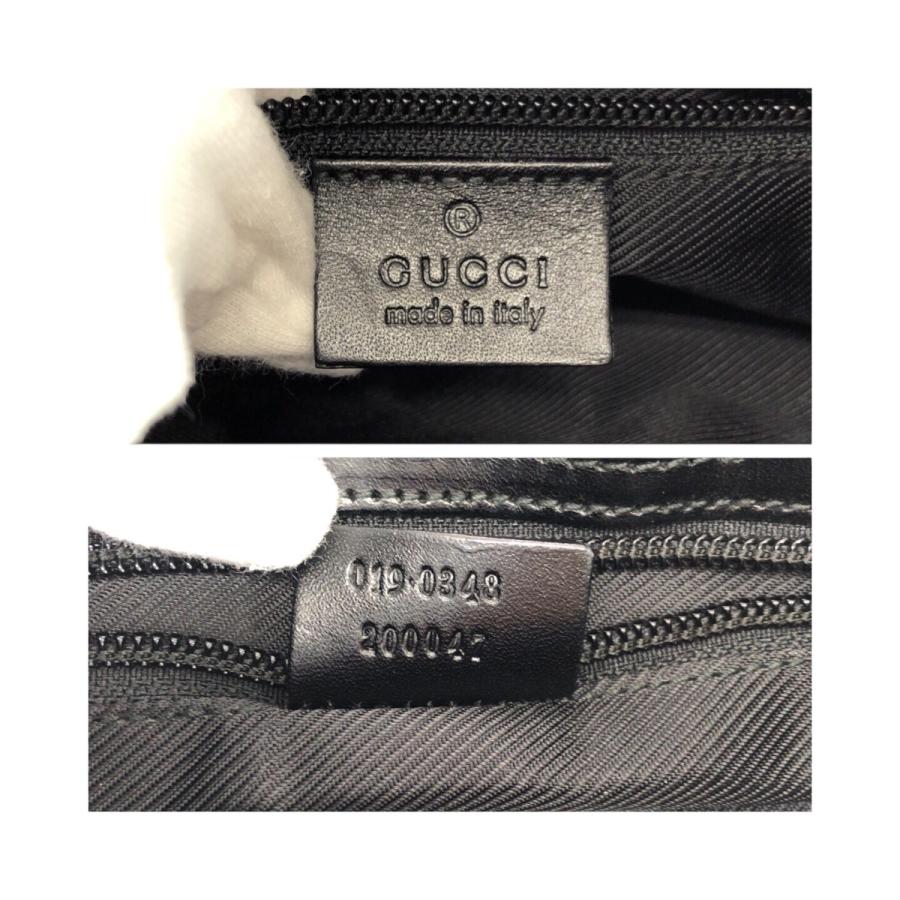 GUCCI グッチ ベージュ グレー シルバー金具 GGキャンバス/レザー 019 0348 ショルダーバッグ ポシェット レディース 505422