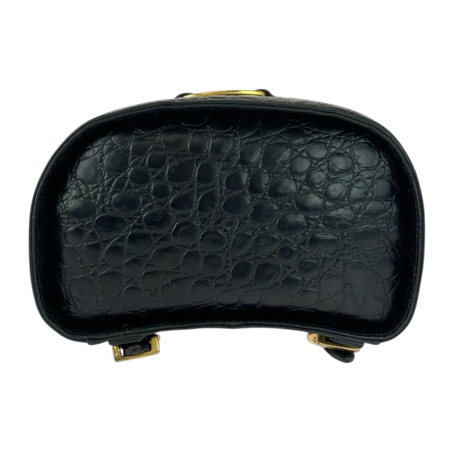 美品 Salvatore Ferragamo サルヴァトーレフェラガモ ヴァラ 型押し ブラック 黒 ゴールド金具 レザー リュック・デイパック 505437