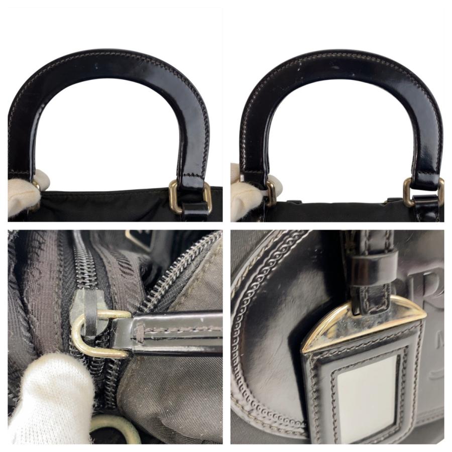 PRADA プラダ テスート ロゴ ブラック 黒 シルバー金具 ナイロン トートバッグ ハンドバッグ レディース 505451 | PRADA | 04