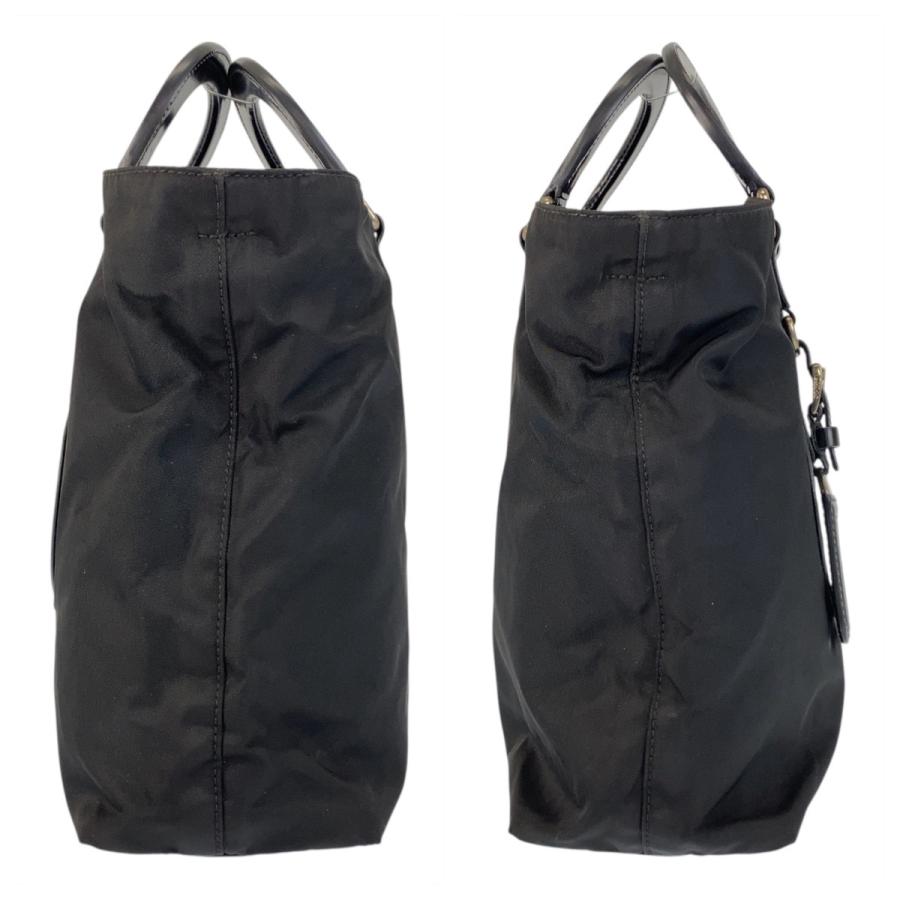 PRADA プラダ テスート ロゴ ブラック 黒 シルバー金具 ナイロン トートバッグ ハンドバッグ レディース 505451 | PRADA | 07