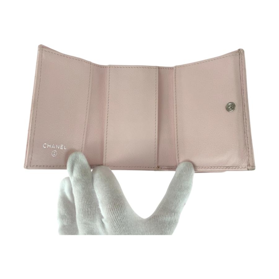 CHANEL シャネル マトラッセ ココマーク ピンク シルバー金具 レザー  