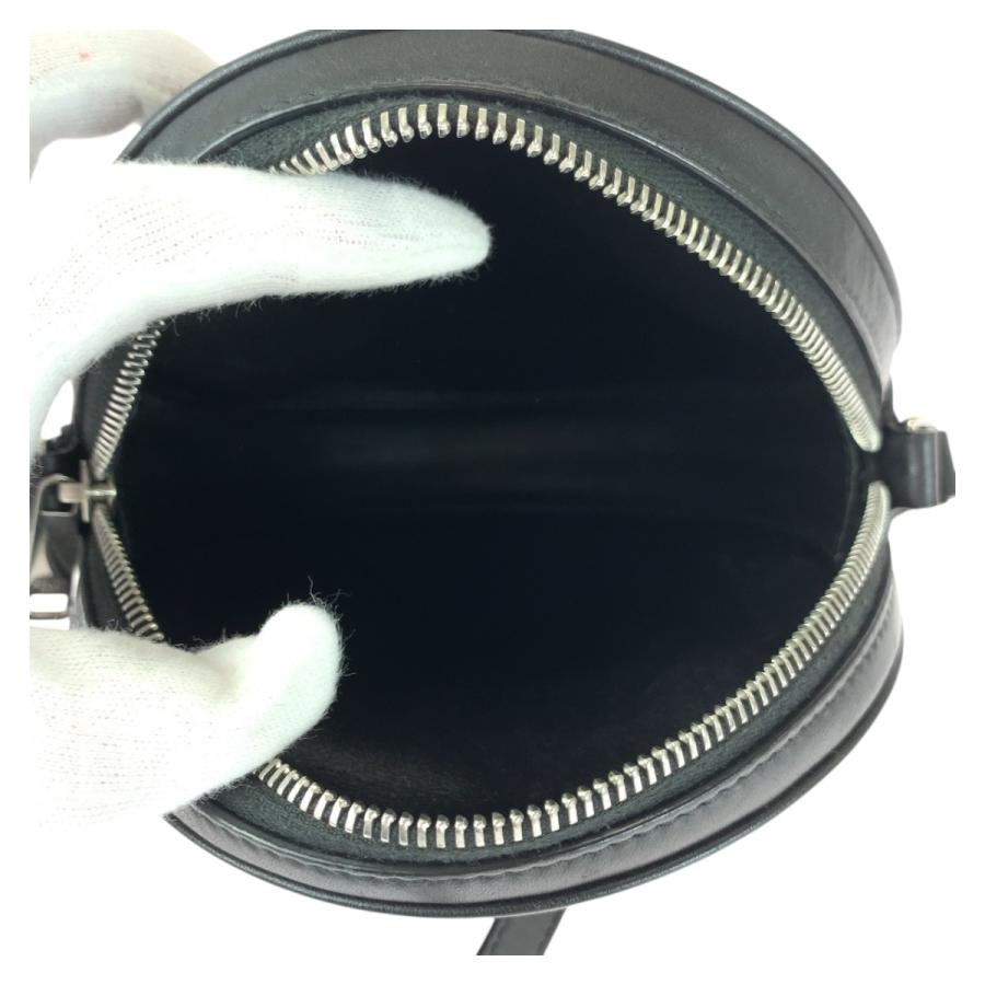 美品 CELINE セリーヌ ダンシングキッド ロゴスタッズ ブラック 黒 ホワイト シルバー金具 レザー 195883DDJ.38SI ショルダーバッグ 505462_8