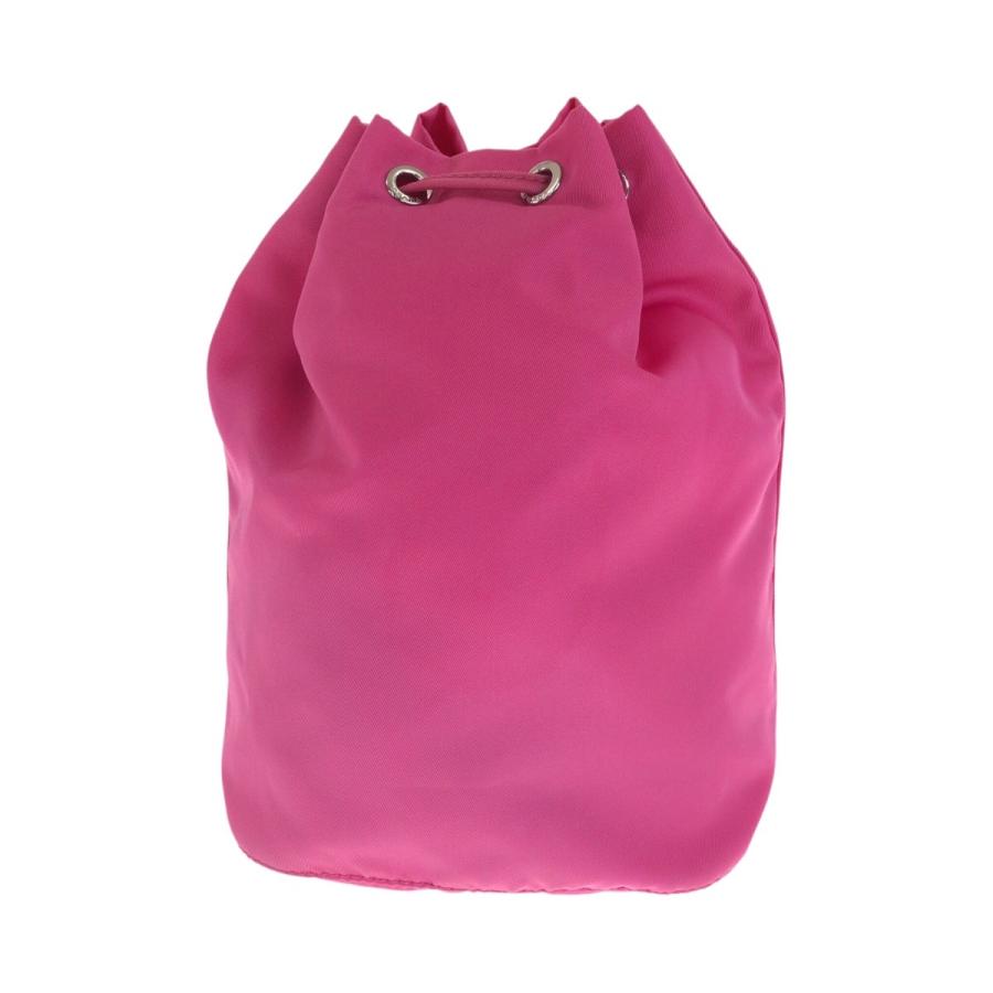美品 PRADA プラダ テスート 三角ロゴプレート ピンク シルバー金具 ナイロン 1NE369  ポーチ 巾着 レディース 505474 | PRADA | 01