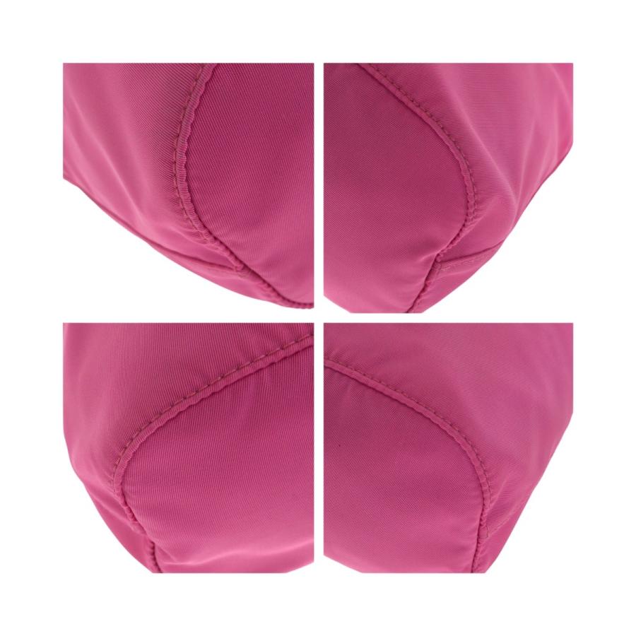 美品 PRADA プラダ テスート 三角ロゴプレート ピンク シルバー金具 ナイロン 1NE369  ポーチ 巾着 レディース 505474 | PRADA | 02