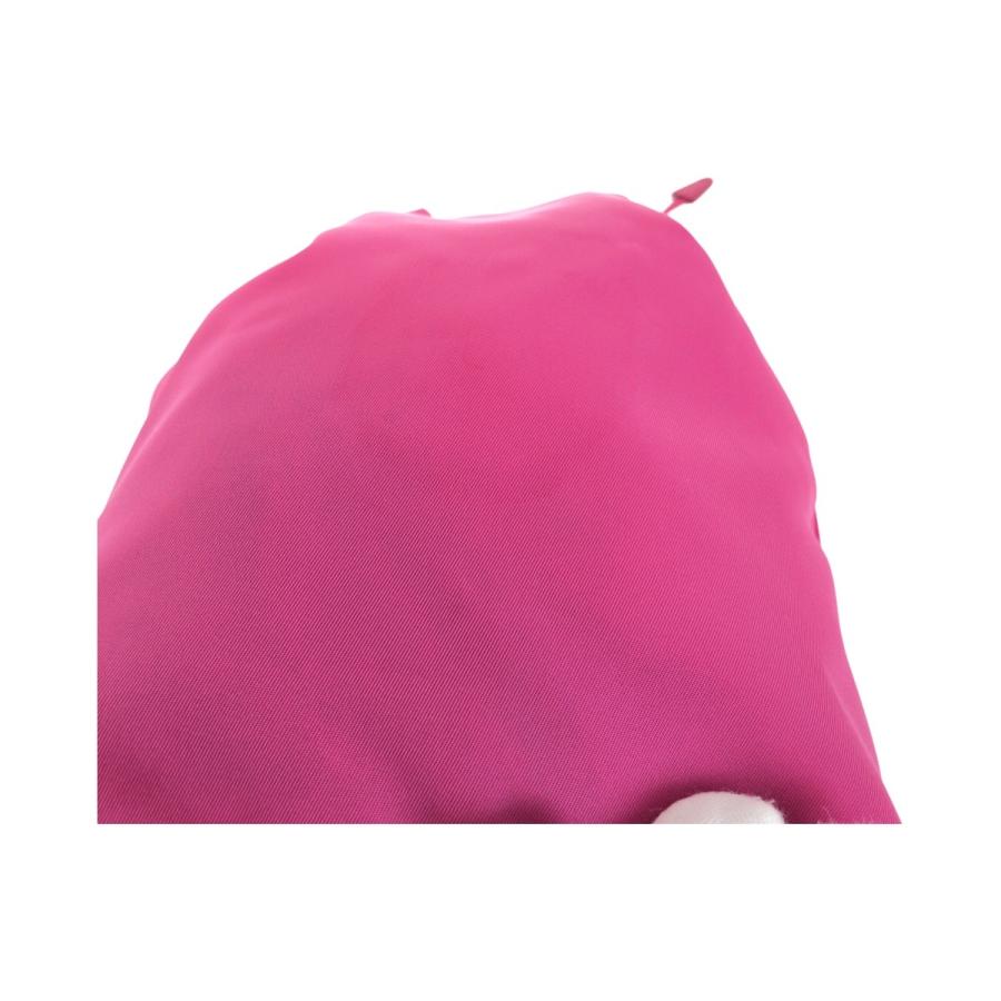 美品 PRADA プラダ テスート 三角ロゴプレート ピンク シルバー金具 ナイロン 1NE369  ポーチ 巾着 レディース 505474 | PRADA | 05