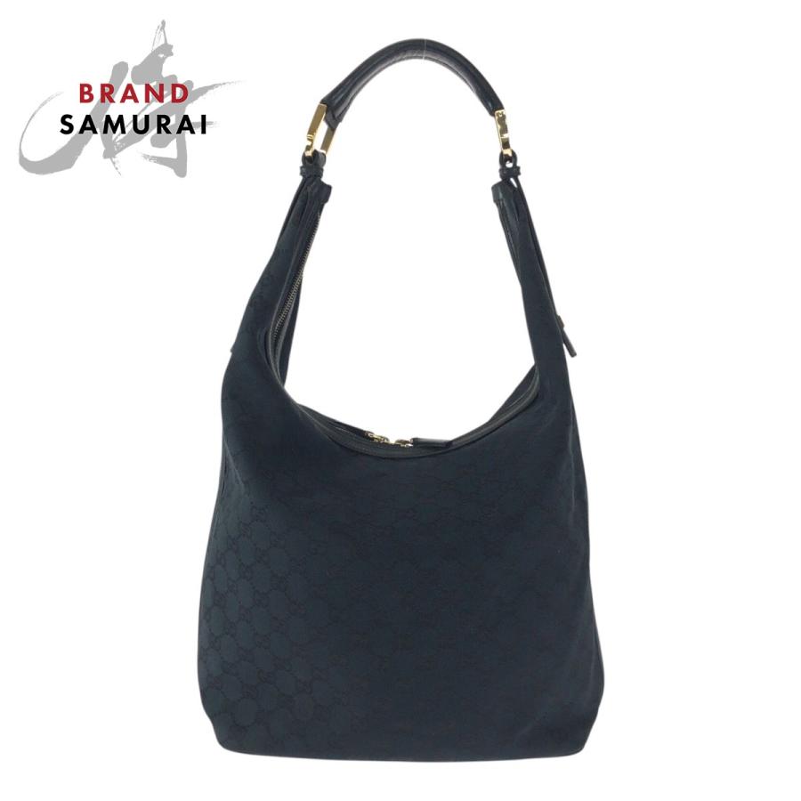 GUCCI（グッチ） 美品 ホーボー ブラック 黒 ゴールド金具 GG