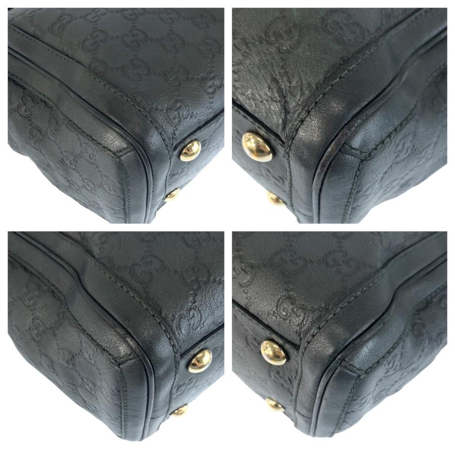 美品 GUCCI グッチ グッチシマ ダークグリーン系 グレー系 ゴールド金具 レザー 247281 トートバッグ ショルダーバッグ 2way 505481 | GUCCI | 02