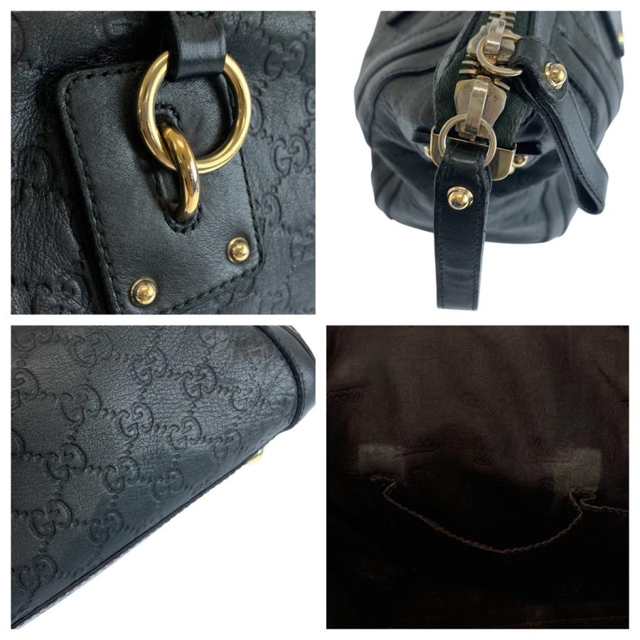 美品 GUCCI グッチ グッチシマ ダークグリーン系 グレー系 ゴールド金具 レザー 247281 トートバッグ ショルダーバッグ 2way 505481 | GUCCI | 03